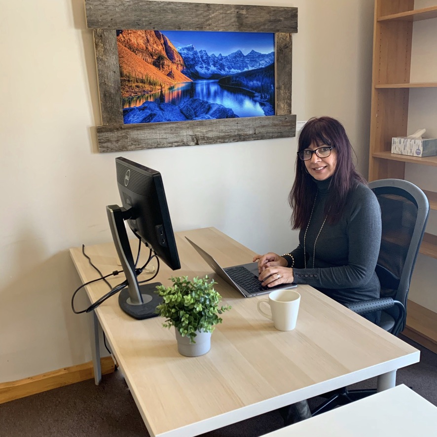 Member working at desk at The Corner Coworking Railway St